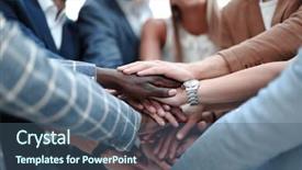  Presentation with solidarity - Amazing PPT layouts having business team shows its solidarity backdrop and a ocean colored foreground