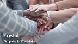  Presentation with solidarity - Presentation theme having business team shows its solidarity background and a gray colored foreground