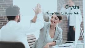  Presentation with project - Amazing slide set having business team starting a new backdrop and a  colored foreground