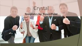  Presentation with team achievement - Slide deck consisting of business-team-success-achievement-arm background and a soft green colored foreground