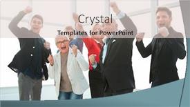  Presentation with team achievement - PPT layouts with business-team-success-achievement-arm background and a lemonade colored foreground