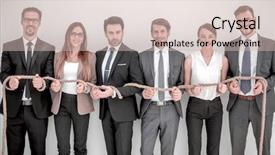  Presentation with woman tied rope sexual - PPT theme consisting of business team tied with sturdy background and a soft green colored foreground