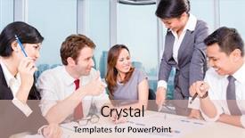  Presentation with members - Theme enhanced with business team with asian background and a lemonade colored foreground