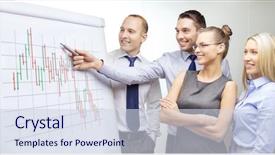  Presentation with forex - Presentation consisting of business team with forex chart background and a sky blue colored foreground