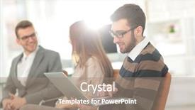  Presentation with team - Colorful slide deck enhanced with business team working office worker backdrop and a coral colored foreground