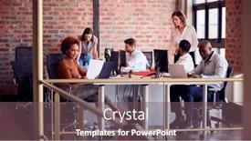  Presentation with multi cultural - Presentation having business-team-working-together background and a violet colored foreground