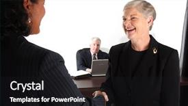  Presentation with team working together - Colorful PPT theme enhanced with business team working together in their office backdrop and a black colored foreground