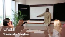  Presentation with executive - Slides consisting of business team working background and a  colored foreground