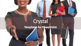  Presentation with team - Amazing theme having business team backdrop and a tawny brown colored foreground