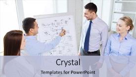  Presentation with synergy collaboration cooperation teamwork concept - Slides featuring business teamwork and people concept background and a  colored foreground