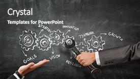  Presentation with teamwork - Theme enhanced with business teamwork concept mixed media background and a  colored foreground