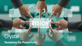  Presentation with world vision - Slide deck enhanced with business teamwork do world vision background and a  colored foreground