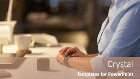  Presentation with speaker - Cool new slides with business-technology-and-internet backdrop and a coral colored foreground