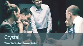  Presentation with technology - Presentation theme with business technology and office concept background and a ocean colored foreground