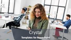  Presentation with technology - Audience pleasing presentation consisting of business-technology-and-people-concept backdrop and a dark gray colored foreground