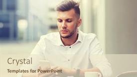  Presentation with people street - Cool new theme with business-technology-and-people-concept backdrop and a lemonade colored foreground