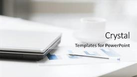  Presentation with beverage - Colorful slides enhanced with business technology and beverage concept backdrop and a sky blue colored foreground