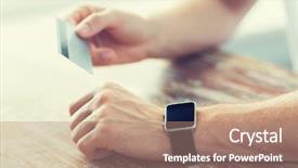  Presentation with smart card - Theme with business technology cash free background and a  colored foreground