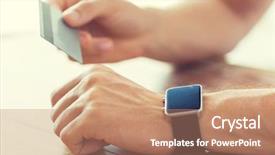  Presentation with smart card - Beautiful theme featuring business technology cash free backdrop and a  colored foreground