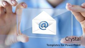  Presentation with business communication - Theme enhanced with business technology communication and people background and a light blue colored foreground