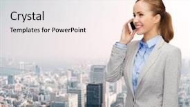  Presentation with education technology - Presentation theme with business technology and education concept background and a sky blue colored foreground