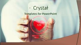  Presentation with technology health - Slide set with business technology health care background and a sky blue colored foreground