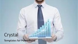  Presentation with education technology - Presentation design having business technology internet and education concept - friendly young smiling businesswoman with tablet computer background and a light blue colored foreground