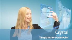  Presentation with virtual technology - Slides featuring business technology internet and news background and a teal colored foreground