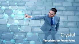  Presentation with net - Slide set featuring business technology internet connection background and a teal colored foreground