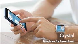  Presentation with mass media business technology internet - Amazing presentation design having business technology internet mass media backdrop and a coral colored foreground