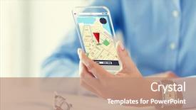  Presentation with indoor location - PPT layouts enhanced with business technology navigation location background and a coral colored foreground