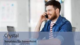  Presentation with business programming code abstract technology - Colorful PPT theme enhanced with business technology and people concept backdrop and a seafoam green colored foreground