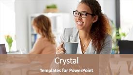  Presentation with african american in computer lab business - Slide deck with business technology and people concept background and a  colored foreground