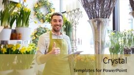  Presentation with business programming code abstract technology - Beautiful presentation theme featuring business technology sale and florist backdrop and a yellow colored foreground