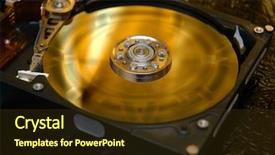  Presentation with software - Beautiful presentation theme featuring business technology software - winchester backdrop and a tawny brown colored foreground