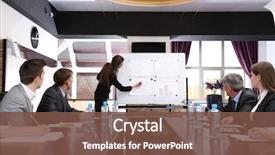  Presentation with business training - Slides having business training at office background and a tawny brown colored foreground