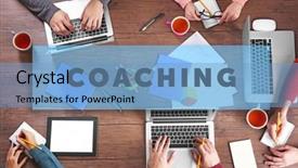  Presentation with business training - Presentation theme featuring business training concept business meeting background and a  colored foreground