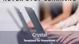  Presentation with business training - Slide set having business training concept business people background and a  colored foreground