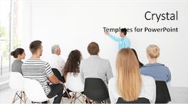  Presentation with business training - PPT layouts enhanced with business training concept business people background and a cream colored foreground