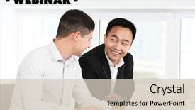  Presentation with business training - Audience pleasing presentation design consisting of business training concept group backdrop and a  colored foreground