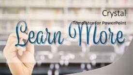  Presentation with cognitive theory learning concept - Presentation consisting of business training concept learn more background and a  colored foreground