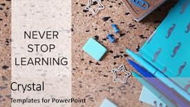  Presentation with business training - Slide set enhanced with business training concept stationery background and a soft green colored foreground