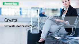  Presentation with computer vision and image processing - Amazing presentation theme having business transfer - young female passenger backdrop and a light blue colored foreground