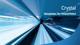  Presentation with blur - Amazing slide set having business transportation - subway tunnel with motion blur backdrop and a ocean colored foreground