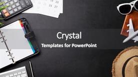  Presentation with business travel - Amazing presentation design having business travel trip concept accessories backdrop and a dark gray colored foreground