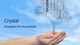  Presentation with business value - Presentation theme with business trend focus market value background and a  colored foreground