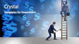  Presentation with business competition - Cool new presentation with business unethical competition concept backdrop and a ocean colored foreground