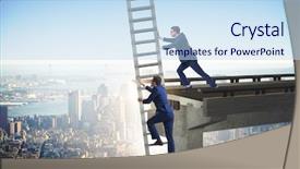  Presentation with business competition - PPT theme enhanced with business unethical competition concept background and a sky blue colored foreground