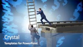  Presentation with business competition - Cool new PPT theme with business unethical competition concept backdrop and a teal colored foreground