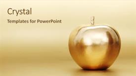  Presentation with business value - PPT layouts with business value - gold apple on gold background background and a cream colored foreground